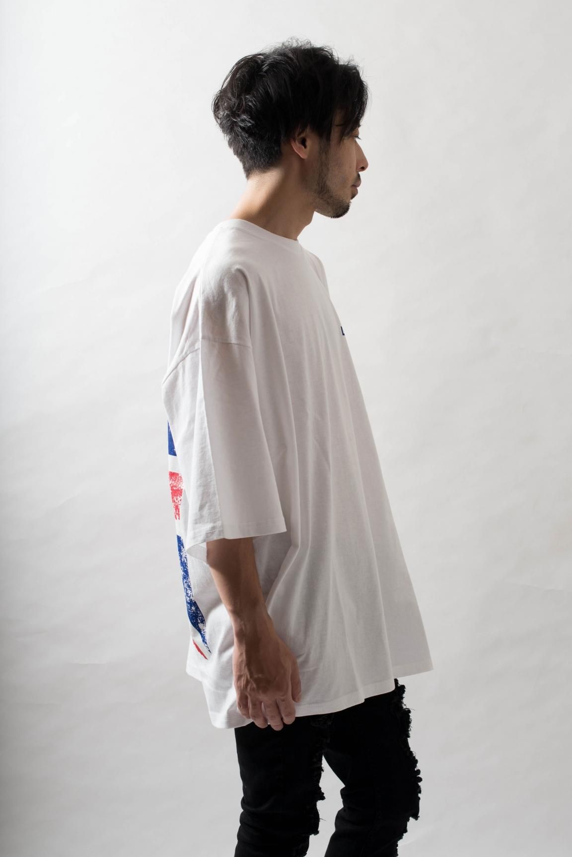 ユニオンジャックカリグラフィービッグTシャツ(男女兼用)- 【公式