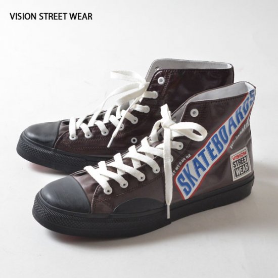 男性に人気！ VISION WEAR◇ハイカットスニーカー/US8/BLK STREET 26.0