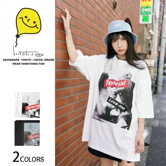 『backside of tokyo』グラフィックFデザインビッグTシャツ（男女