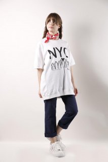 ニャンちゅう NYC スウェット風Tシャツ（男女兼用）