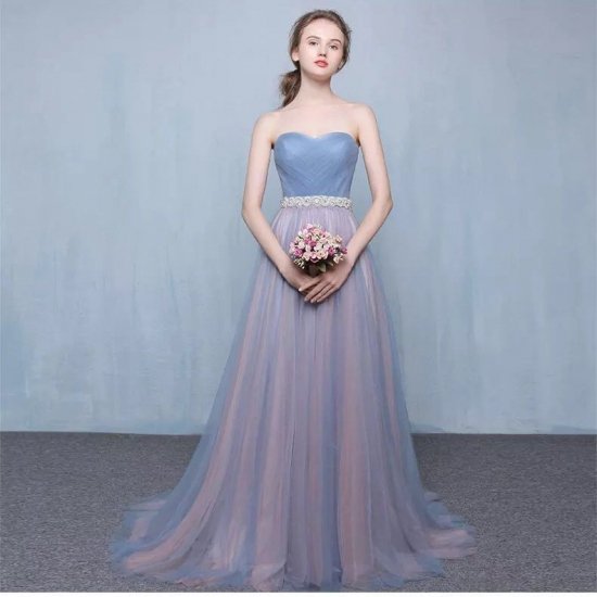 お色直しとしてもお使いいただける美しいシンプルロングドレス - 韓国プチプラパーティードレス通販『TENDERLY DRESS』