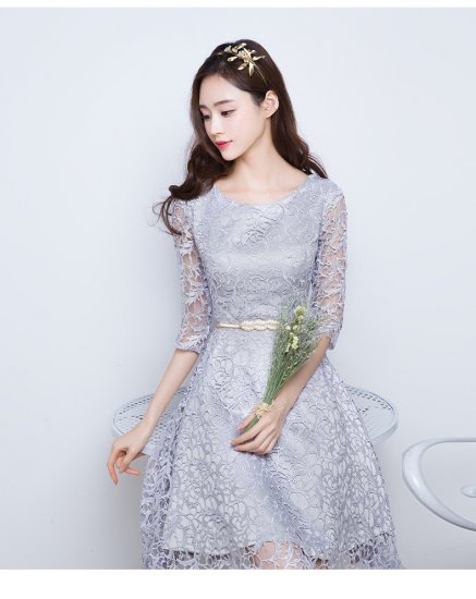 結婚式からデートまでおまかせ かわいい膝丈レースワンピース - 韓国プチプラパーティードレス通販『TENDERLY DRESS』