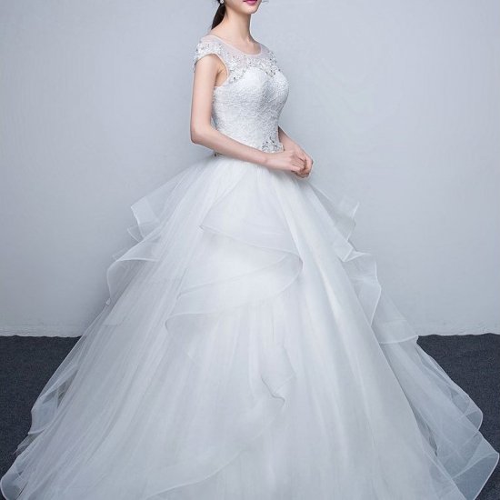 プチプラ可愛い プリンセスAラインのウェディングドレス/前撮り後撮り - 韓国プチプラパーティードレス通販『TENDERLY DRESS』