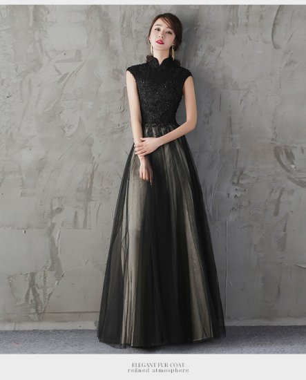 発表会におすすめ 大人可愛いレース＆ビーズ刺繍のロングドレス - 韓国プチプラパーティードレス通販『TENDERLY DRESS』