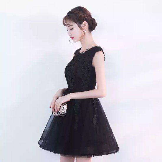 フォーマル/ドレスイギリス　チュール　ミニドレス　黒