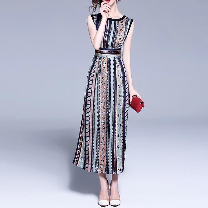個性的なアジアンテイスト ストライプロングワンピース 韓国プチプラパーティードレス通販 Tenderly Dress 個性的なアジアンテイスト ストライプロングワンピース 韓国プチプラパーティードレス通販 Tenderly Dress