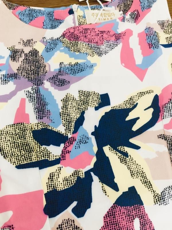 【 】パステル花柄ミディ丈タイトワンピース 花柄レース刺繍タイトワンピース - 六本木ドレスショップ