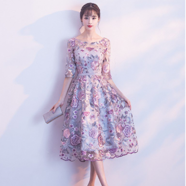 パープル系 韓国プチプラパーティードレス通販 Tenderly Dress