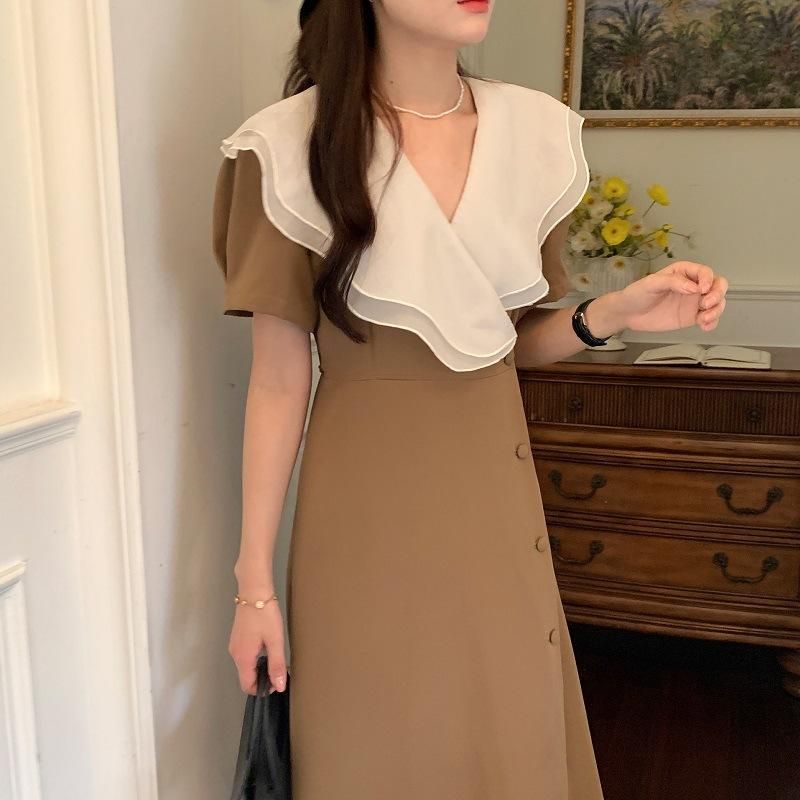 ☘️フォーマル ビックカーラー セクシー ひざ丈 レディース ワンピ♥️ ロングワンピース | istanbulyazilim.net