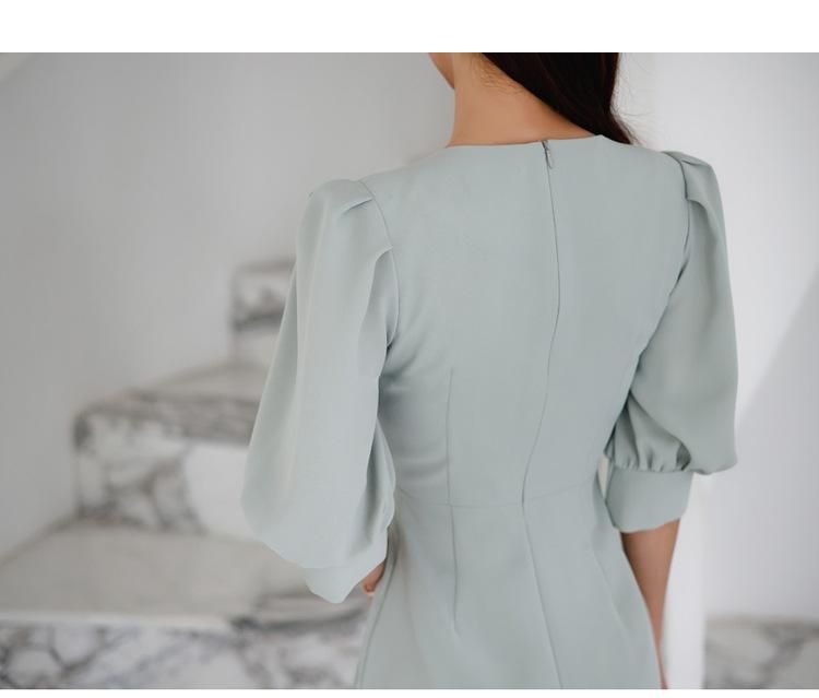Norma Kamali ワンピース ドレス 長袖 ドレープ アシメ NORMA KAMALI ストレッチメッシュ オーバーサイズ タイネック