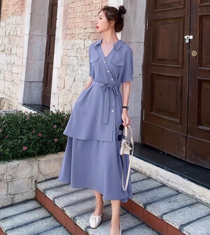 【在庫一掃】 アシンメトリーなおしゃれデザイン ロング丈カラーシャツ スーツ・フォーマル・ドレス