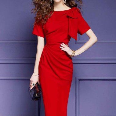✨未使用✨パーティワンピース タイトワンピース 赤 レッド 春夏 ドレス