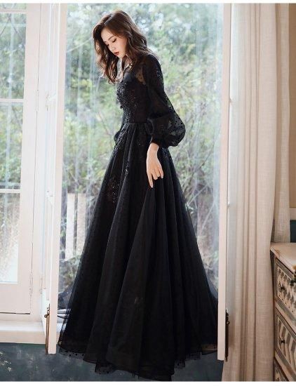 【KAREN MILLEN】バルーンスリーブ刺繍  ビーズマキシドレス KAREN MILLEN*バルーンスリーブ 刺繍＆ビーズ織りマキシドレス