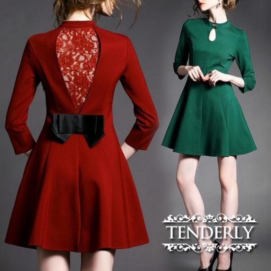 バックスタイルがセクシー デコルテオープンドレスワンピース 韓国プチプラパーティードレス通販 Tenderly Dress バックスタイルがセクシー デコルテオープンドレスワンピース 韓国プチプラパーティードレス通販 Tenderly Dress