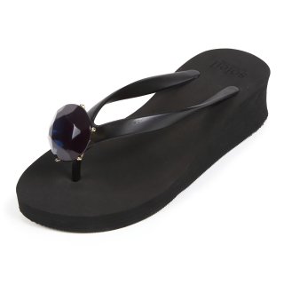 Birthday beach sandal Low heel / November / Blue Topaz / Black（11月ブルートパーズ・ブラック）