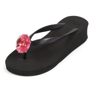 Birthday beach sandal Low heel / September / Pink Sapphire / Blackʣԥ󥯥ե֥å