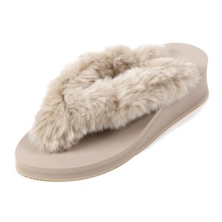 New fur sandal Low heel /  Beigeʥ١ե١