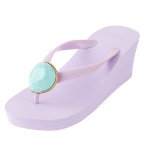 Birthday beach sandal Wedge heel / December / Turquoise / Lavender（12月ターコイズ・ラベンダー）