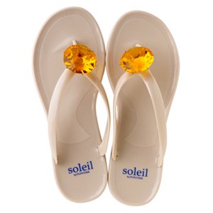 Birthday beach sandal Low heel / July / Orange Carnelian / Beigeʣ󥸥ͥꥢ󡦥١