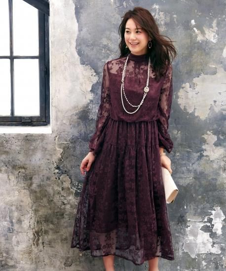 クチュールレースロングワンピース「U479-2」-RUIRUE BOUTIQUE