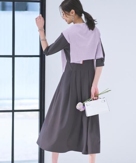 2wayフロントボタンタックワンピース「U751」-RUIRUE BOUTIQUE