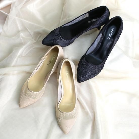 シースルーレースパンプス「SH898」-RUIRUE BOUTIQUE