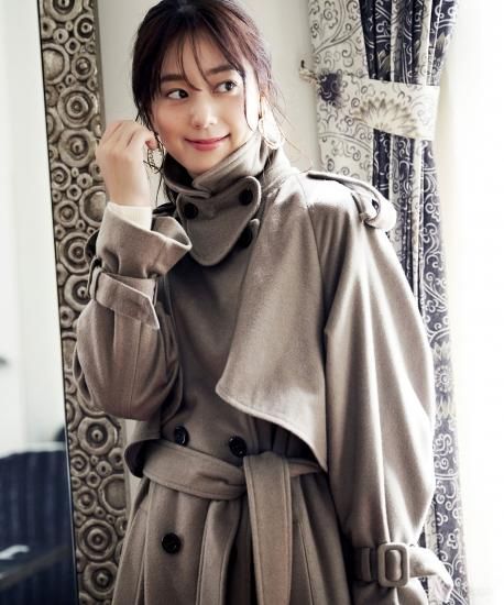 ロングルーズトレンチコート「K936」/ウール100%-RUIRUE BOUTIQUE ロングルーズトレンチコート「K936」/ウール100%-RUIRUE BOUTIQUE