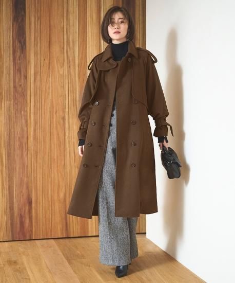 ロングルーズトレンチコート「K936」/ウール100%-RUIRUE BOUTIQUE