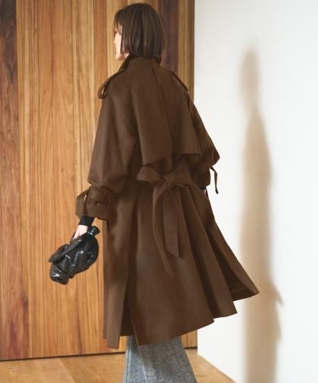 ロングルーズトレンチコート「K936」/ウール100%-RUIRUE BOUTIQUE