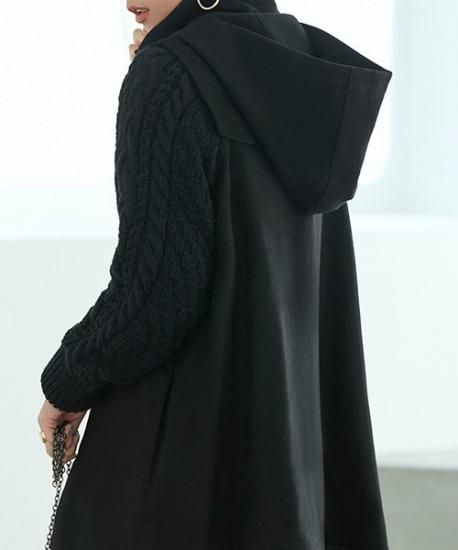 【60％OFF】 ニットケーブルスリーブケープ風コート「K1166」-RUIRUE BOUTIQUE ジャケット・アウター