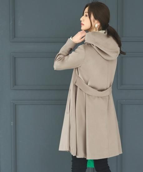 伊太利屋　フード付きウールコート　ブラウン　9号 伊太利屋 フード付きウールコート ブラウン 9号 楽天市場