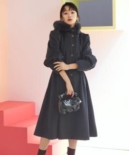 LOEWE 濃紺 ロングコート 34 美品 LOEWE 濃紺 ロングコート 34 美品