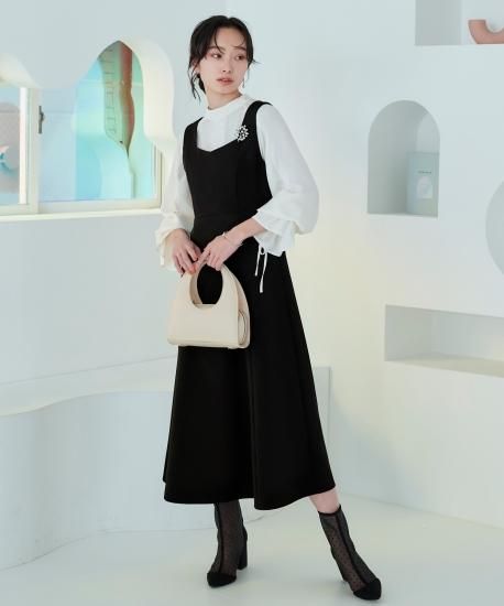 2WAYレースボレロ×フレアシルエットロングワンピース「U1225」