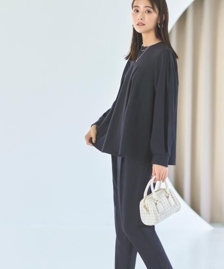 あたたか裏起毛シリーズ】タックフレアトップス＆シークレット