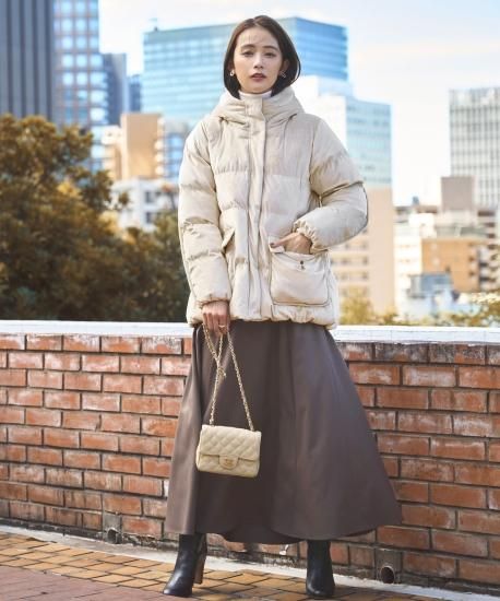 monzee フーデッドパデッドコート monzee モンジー フーデッドパデッドコート 黒 [L]