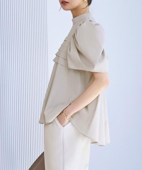 ギャザーハーフスリーブブラウス ギャザーハーフスリーブブラウス