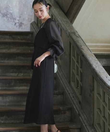 【再入荷】結婚式にも○ シフォン リボン ドレス  ワンピース 再入荷】結婚式にも○ シフォン リボン ドレス ワンピース