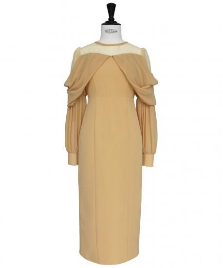 ドレープオフショルタイトワンピースドレス「U1403」