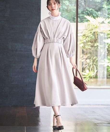 ストレッチ/マルチway】ショートトップス＆フレアワンピース