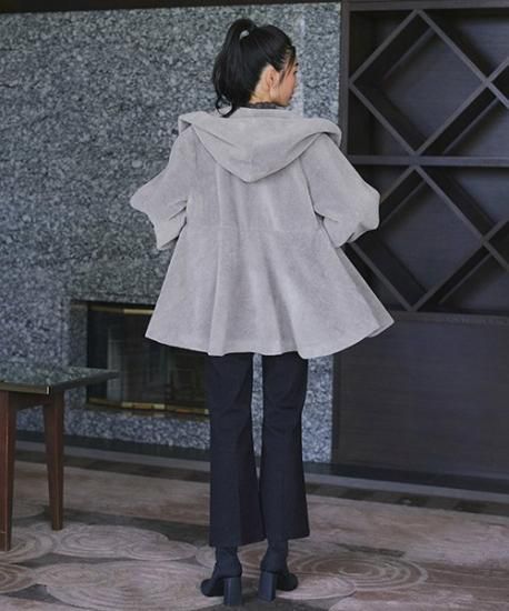ブルレア　ペプラムジャケット ノーカラーペプラムジャケット