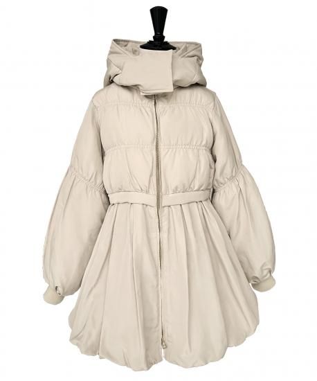 裾バルーンボリューム中綿コート ソフィーレート】2way・バルーンペプラムフーディー中綿コート