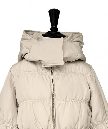 裾バルーンボリューム中綿コート ソフィーレート】2way・バルーンペプラムフーディー中綿コート