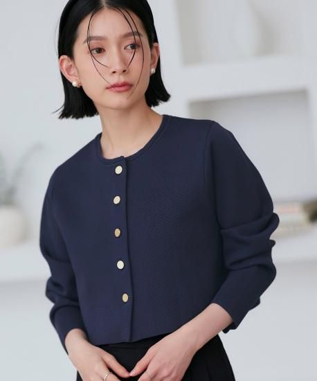 ルイルエブティック RUIRUE BOUTIQUE 【選べるデザイン】スポンディッシュボックスカーディガン （ネイビー） ルイルエブティック RUIRUE BOUTIQUE 【選べるデザイン】スポン