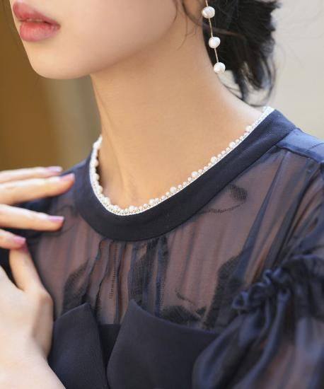 【美品】RUIRUE BOUTIQUE ボリュームスリーブ＆ビスチェ　ワンピース ボリュームスリーブ＆ビスチェタイトワンピースドレス「U1486」