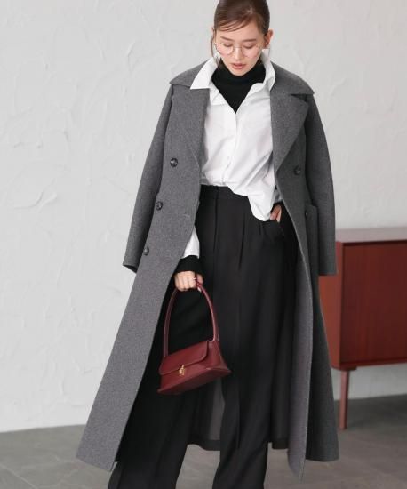 M premier black 袖フレアコート SALE RANKING / コート | m-i-d | M-PREMIER(エムプルミエ)公式