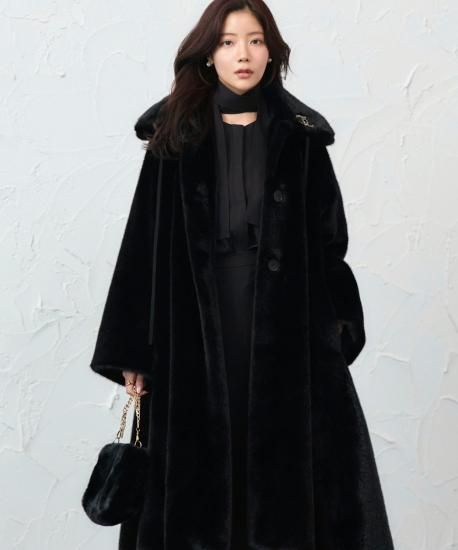 フラッフィーシンセティックファーコート「K1630」