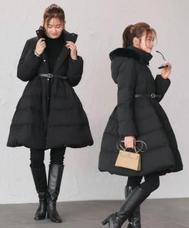 フォックスファー付ケープコート「K484」/ウール100% -RUIRUE