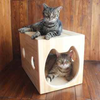 木製猫ハウス第３弾「猫ハウスフラット」・13.CATS.WORKSオリジナル