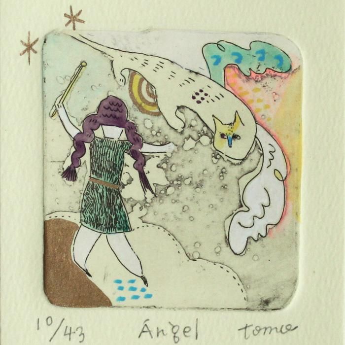 銅版画「angel」 - 13.CATS.WORKS