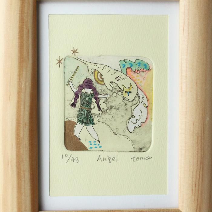 銅版画「angel」 - 13.CATS.WORKS